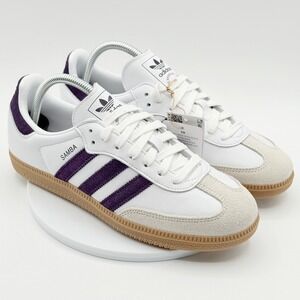 Adidas Samba OG W JS1392 Womens Size 8 Cloud White Alumina Aurora Plum Gum NEW